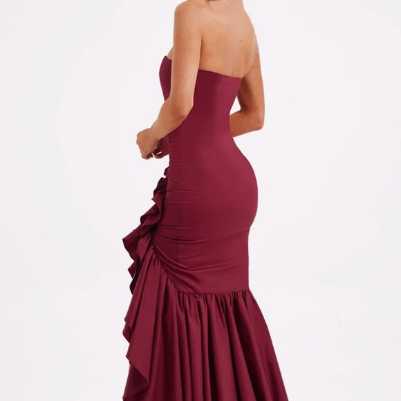 NWT Babyboo Angelina Maxi Dress - Burgundy - Picture 4 of 5